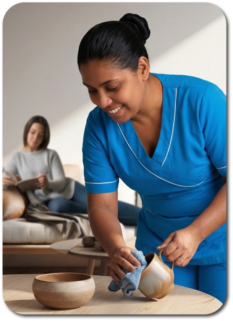 Servicio de limpieza profesional ahorrando tiempo en casa