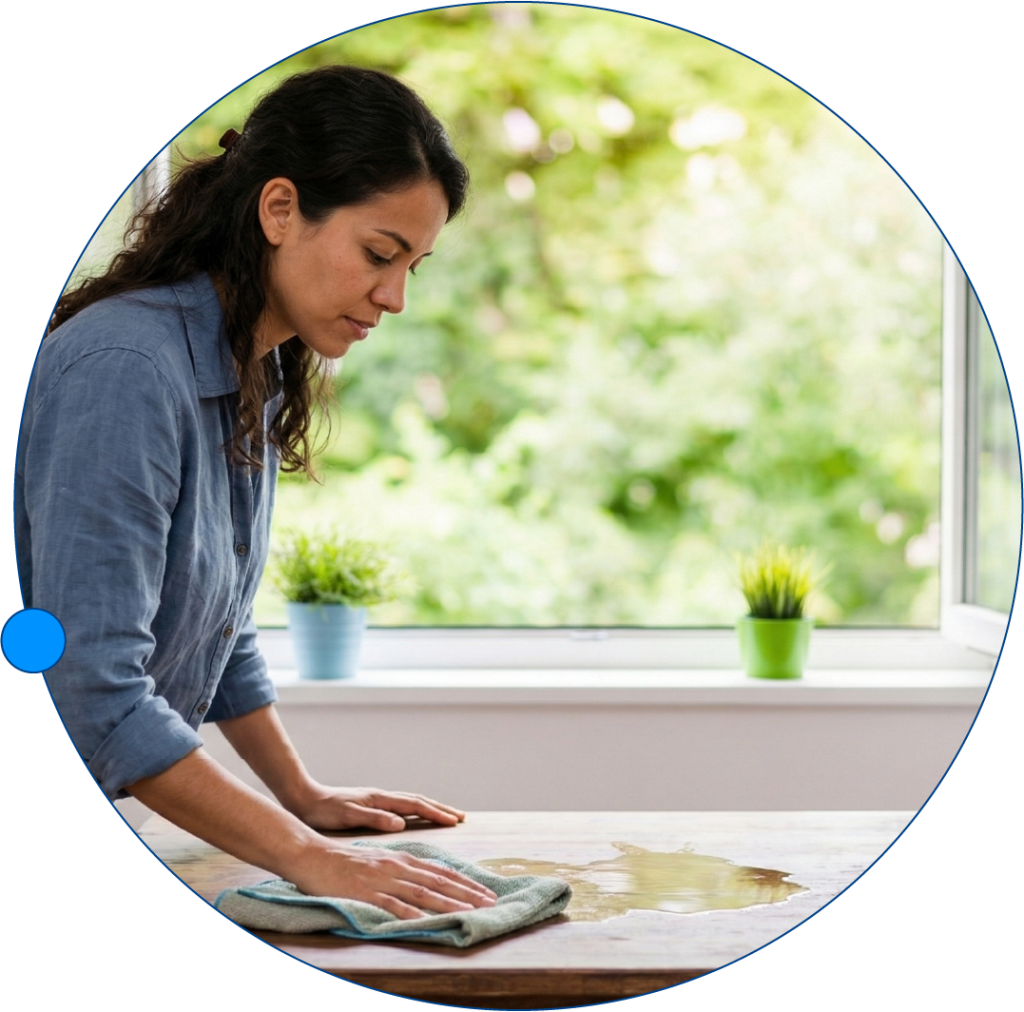 Seca donde se acumula agua